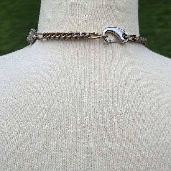 Divine Debris Pyrite Industrial Vintage Fund Objects Necklace - Picture 9 of 9